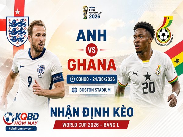 Nhận định kèo Anh vs Ghana 03h00 ngày 24/06 đêm nay